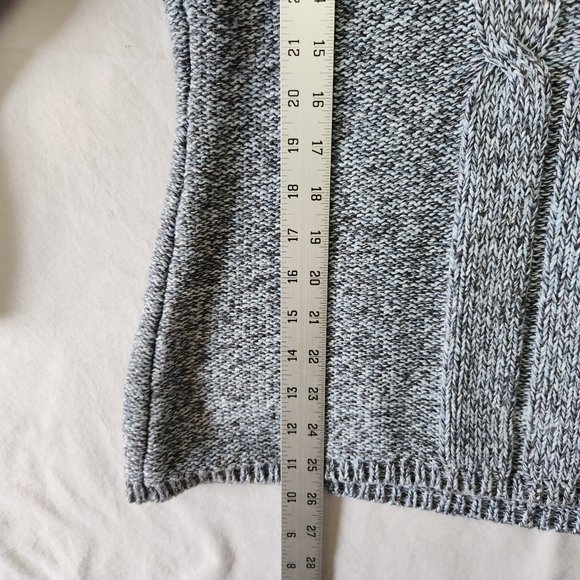 Relativity Womens Blue Black Cable Knit Cotton Half Zip Pullover Sweater Size 3X - Picture 9 of 11